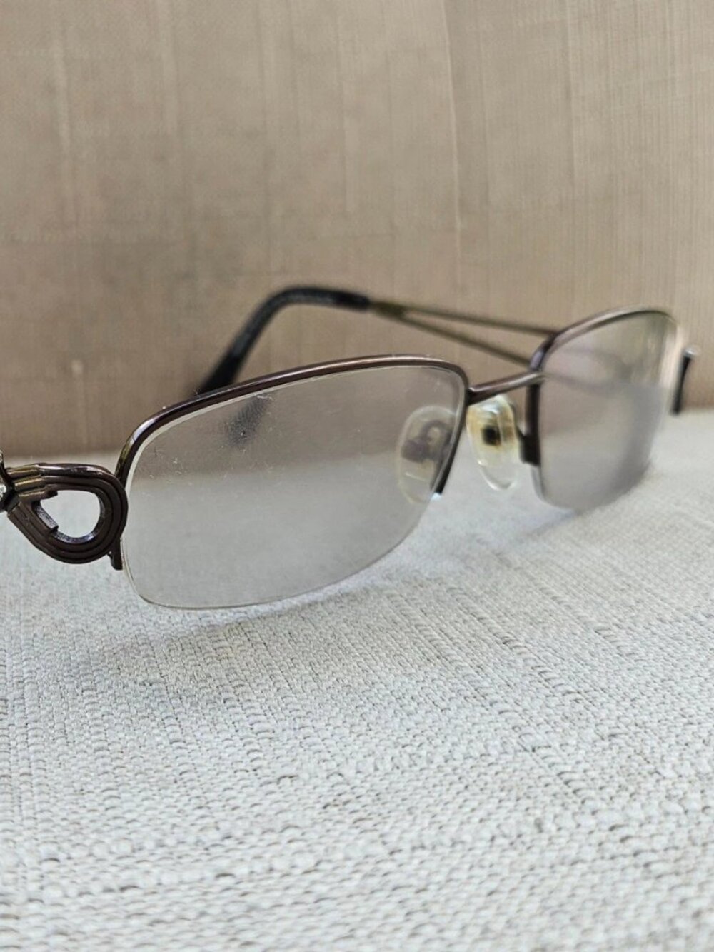 Vintage Genevieve Boutique Women Eyeglasses Frame Matte Brown Eyewear Gl